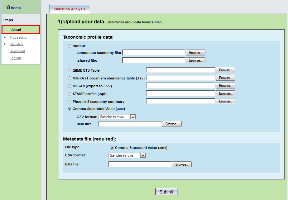 METAGENassist accepts a
          variety of formats